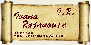 Ivana Rajanović vizit kartica